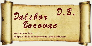 Dalibor Borovac vizit kartica